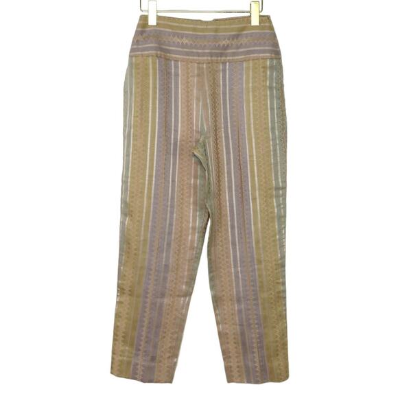 80s Vintage Spitalnick Pastel Striped High Rise Pants 26" - Picture 1 of 7